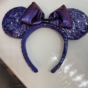 Disney Purple Sequin Minnie Mouse Ears Headband
